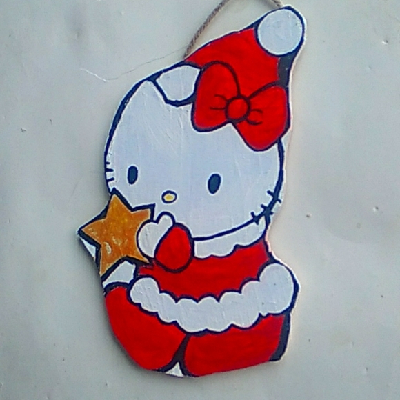 Hello Kitty | Wall Decor | Hello Kitty Christmas Wood Decor | Poshmark